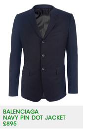 Balenciaga Navy Pin Dot Jacket