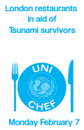 UNICHEF - London restaurants in aid of Tsunami survivors