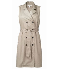 BEIGE SLEEVELESS TRENCH - £85