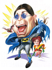 Get your slippers on, Goth-man! Original illustration for Entertainment Weekly 'Power Issue 2002'. Slippers by DVS