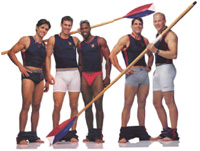 Oar! If only the Oxbridge lads were this buff, the push and shove of SW15 mayhem this Sunday might be worth it. The US 98 National Rowing Team for Jockey.