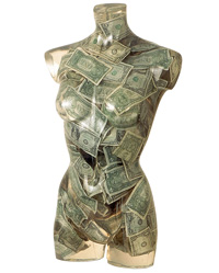 Even Venus likes a greenback these days. 'Venu aux dollars' by Arman