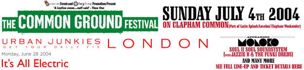 The Common Ground Festival Sunday July 4 on Clapham Common. See full line-up and ticket details here